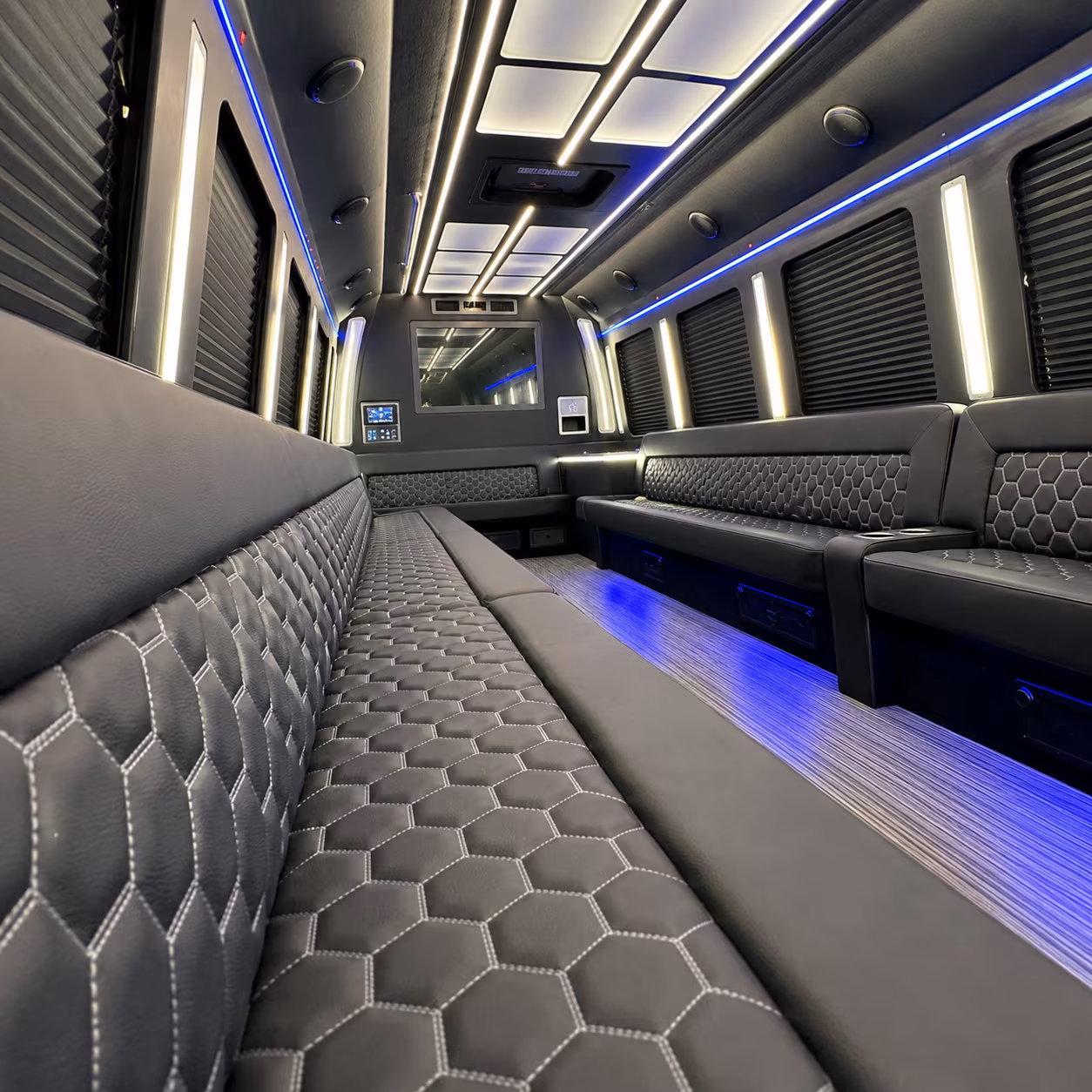 hawthorne party bus rental interior