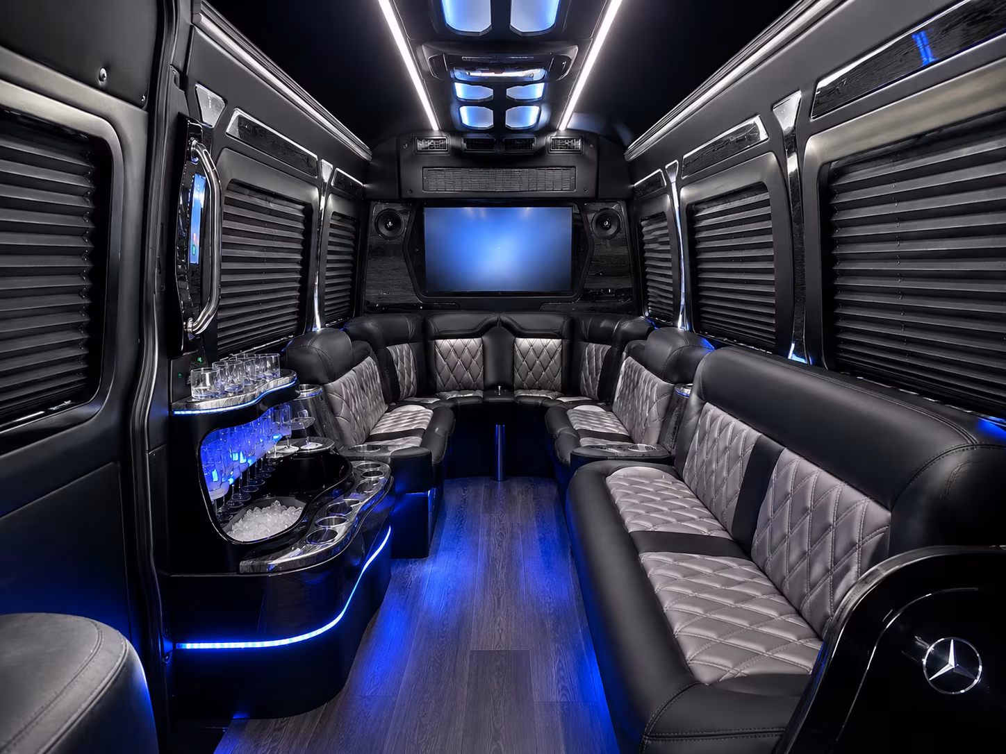 instead of multiple cars keep every guest together on one bus